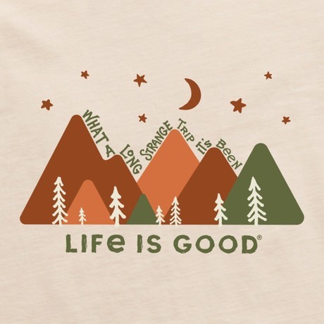 LIFE IS GOOD Moška kratka majica CRUSHER TEE - STRANGE TRIP MOUNTAINS
