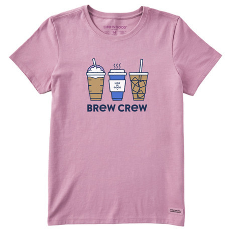 LIFE IS GOOD Ženska kratka majica BREW CREW